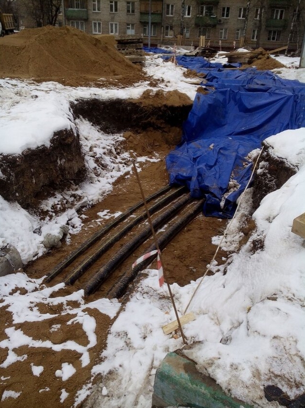 прокладка труб зимой прокладка труб зимой